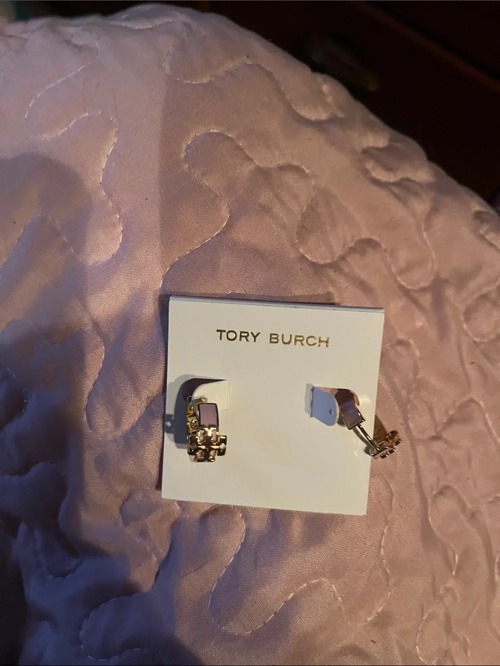 Tory pinkGold Sculpted Hoop Earrings